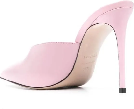 Le Silla 105mm pointed leather mules Pink