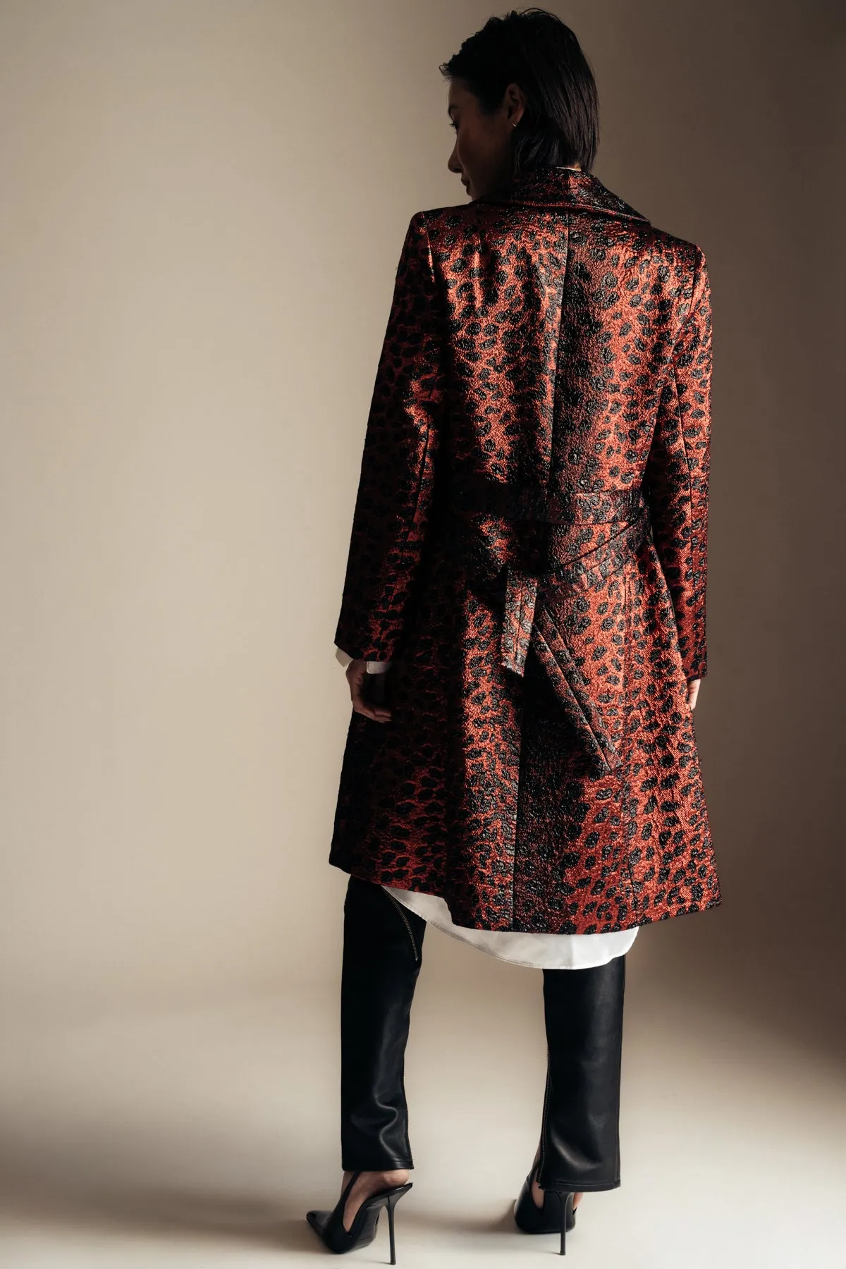 LIBERTINE | NIGHT LEOPARD WRAP COAT