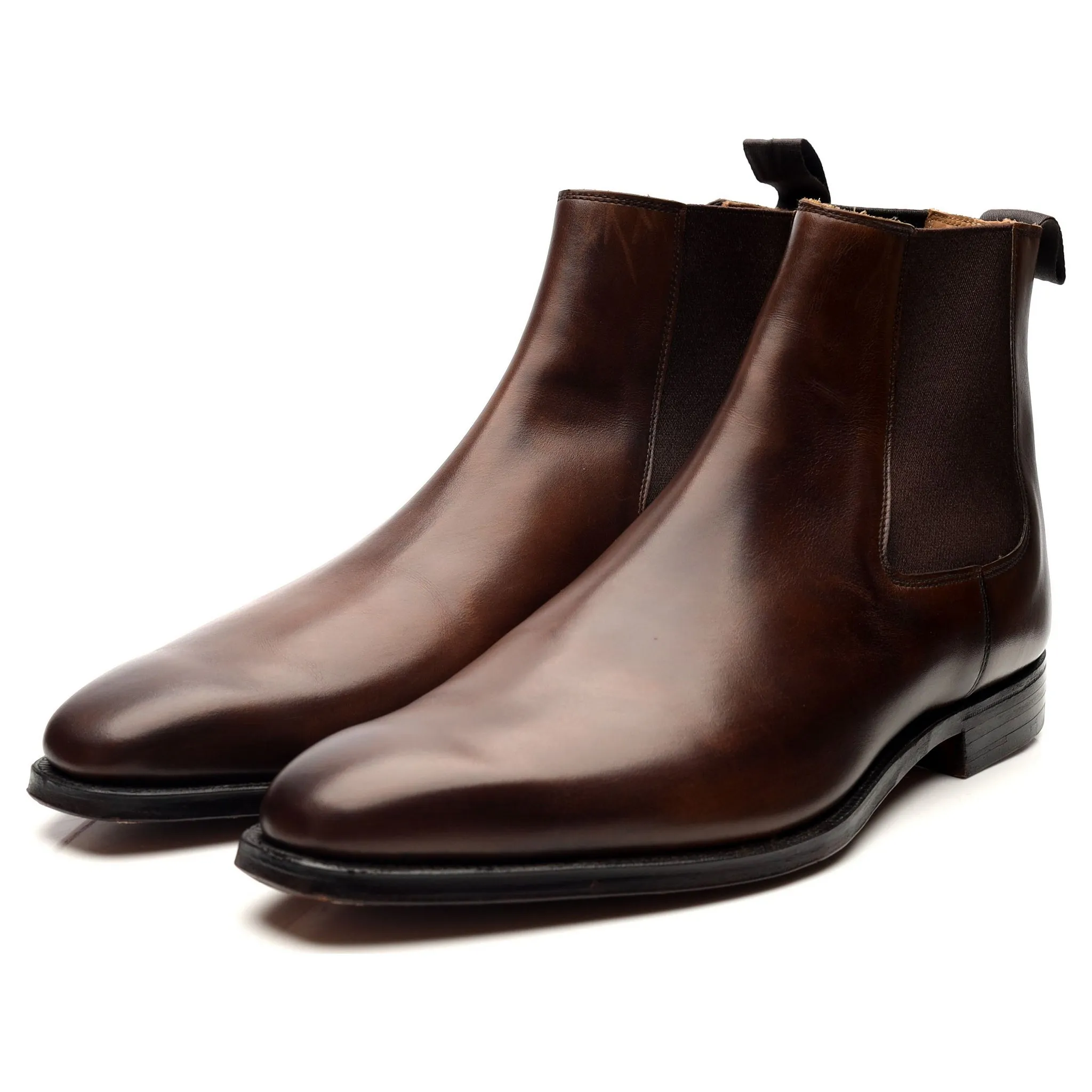 'Lingfield' Dark Brown Leather Chelsea Boots UK 9 E