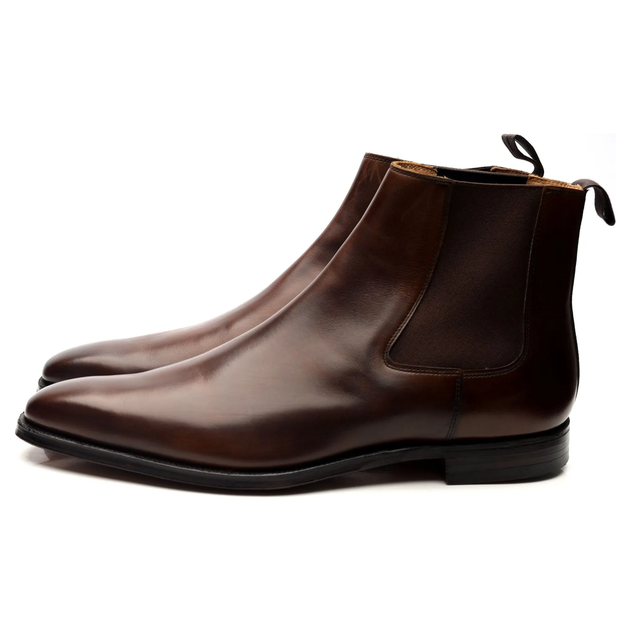 'Lingfield' Dark Brown Leather Chelsea Boots UK 9 E