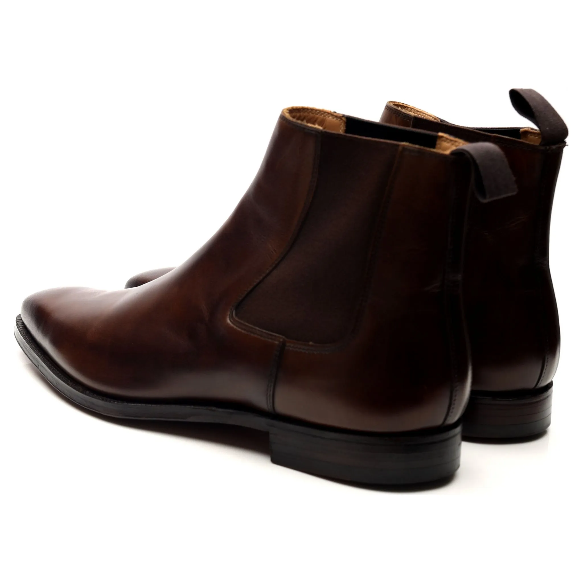 'Lingfield' Dark Brown Leather Chelsea Boots UK 9 E