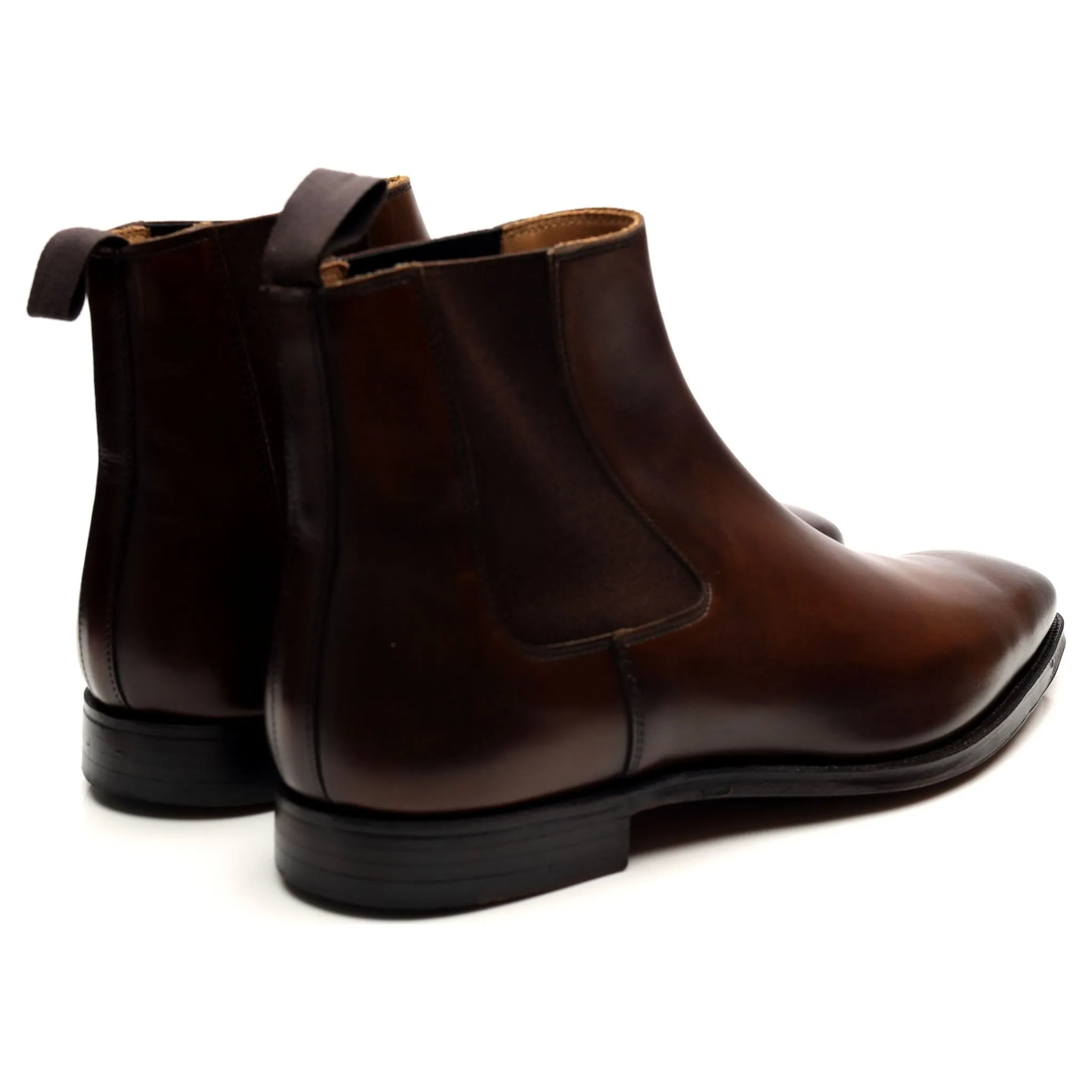 'Lingfield' Dark Brown Leather Chelsea Boots UK 9 E