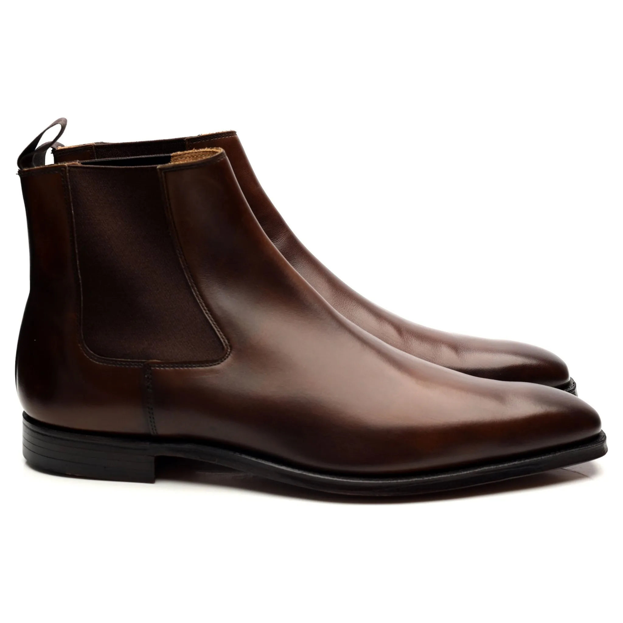 'Lingfield' Dark Brown Leather Chelsea Boots UK 9 E