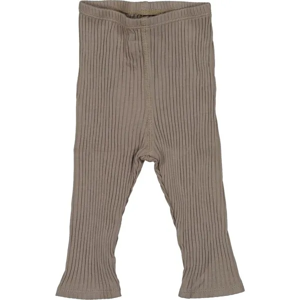 Lovely Littles Ribbed Leggings, Taupe