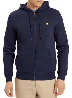 Lyle & Scott Sweatshirt Zip Up Plain Hoodie Navy