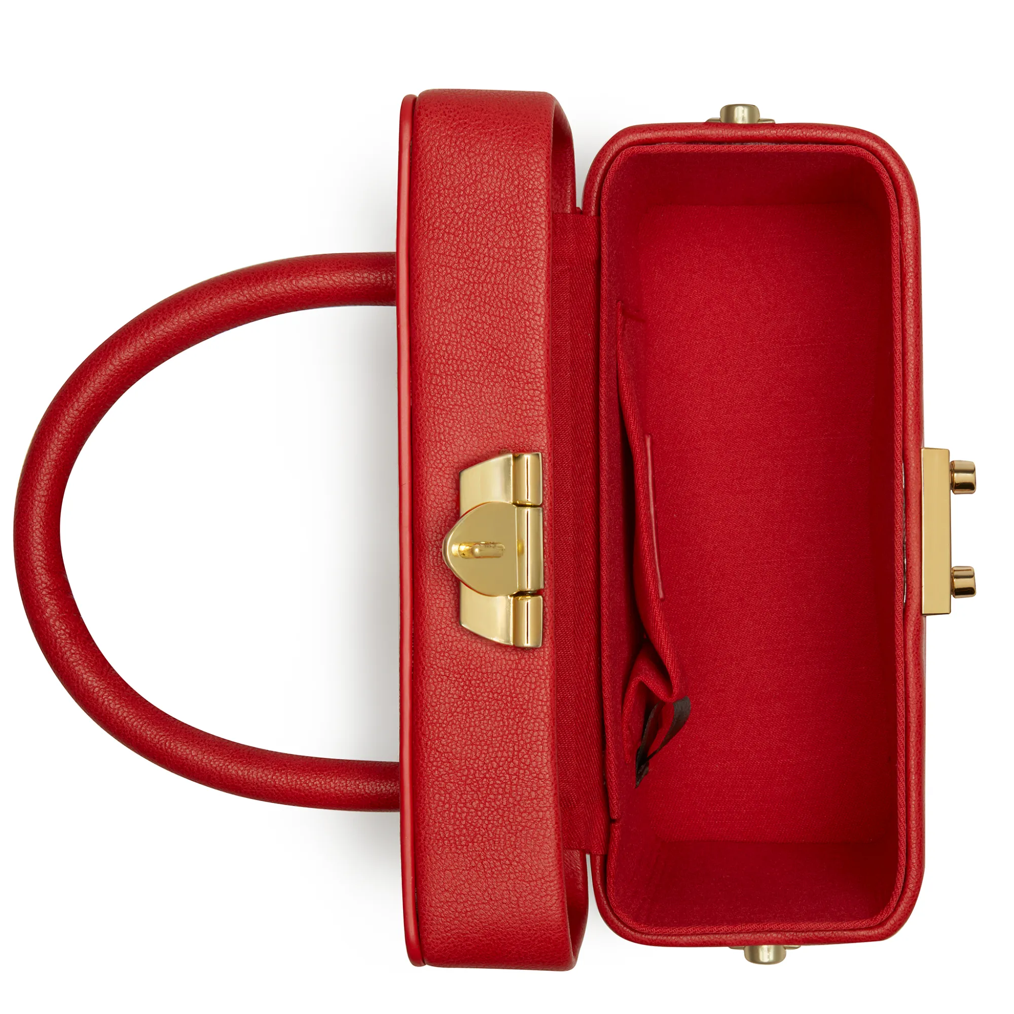 Mae Red Vegan Crossbody Satchel