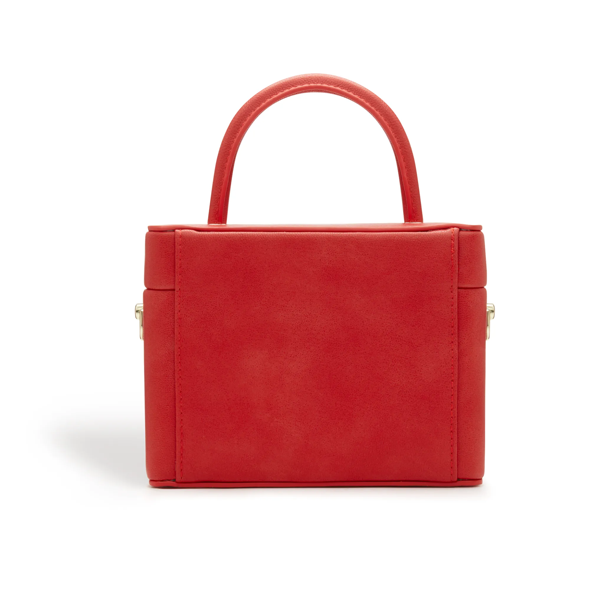 Mae Red Vegan Crossbody Satchel