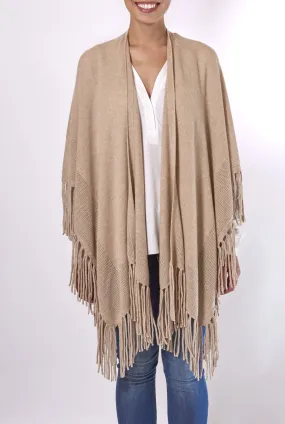 MAGASCHONI CASHMERE FRINGED PONCHO