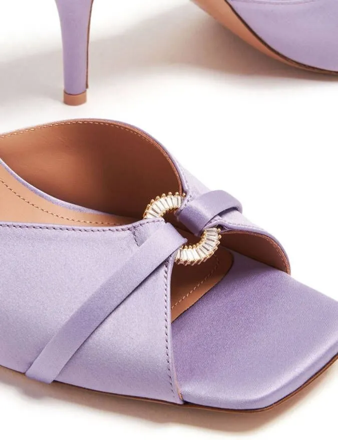 Malone Souliers Patricia 70mm satin mules Purple