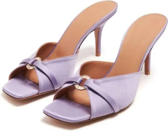 Malone Souliers Patricia 70mm satin mules Purple