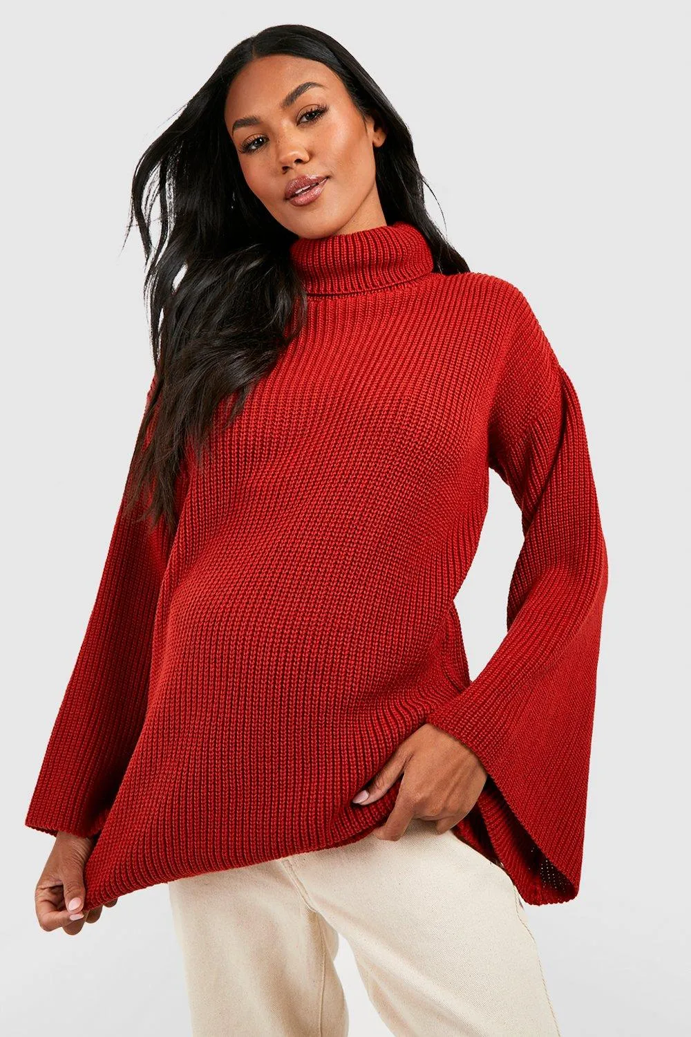 Maternity Slouchy Turtleneck Sweater