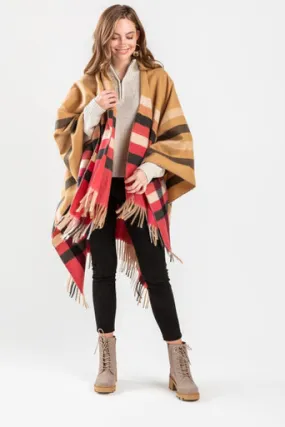 Meaghan Plaid Poncho