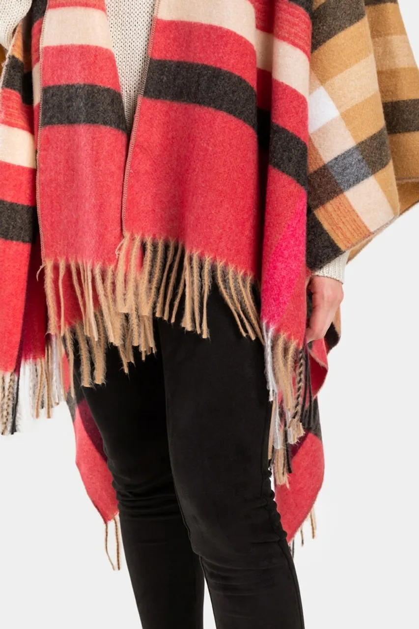 Meaghan Plaid Poncho