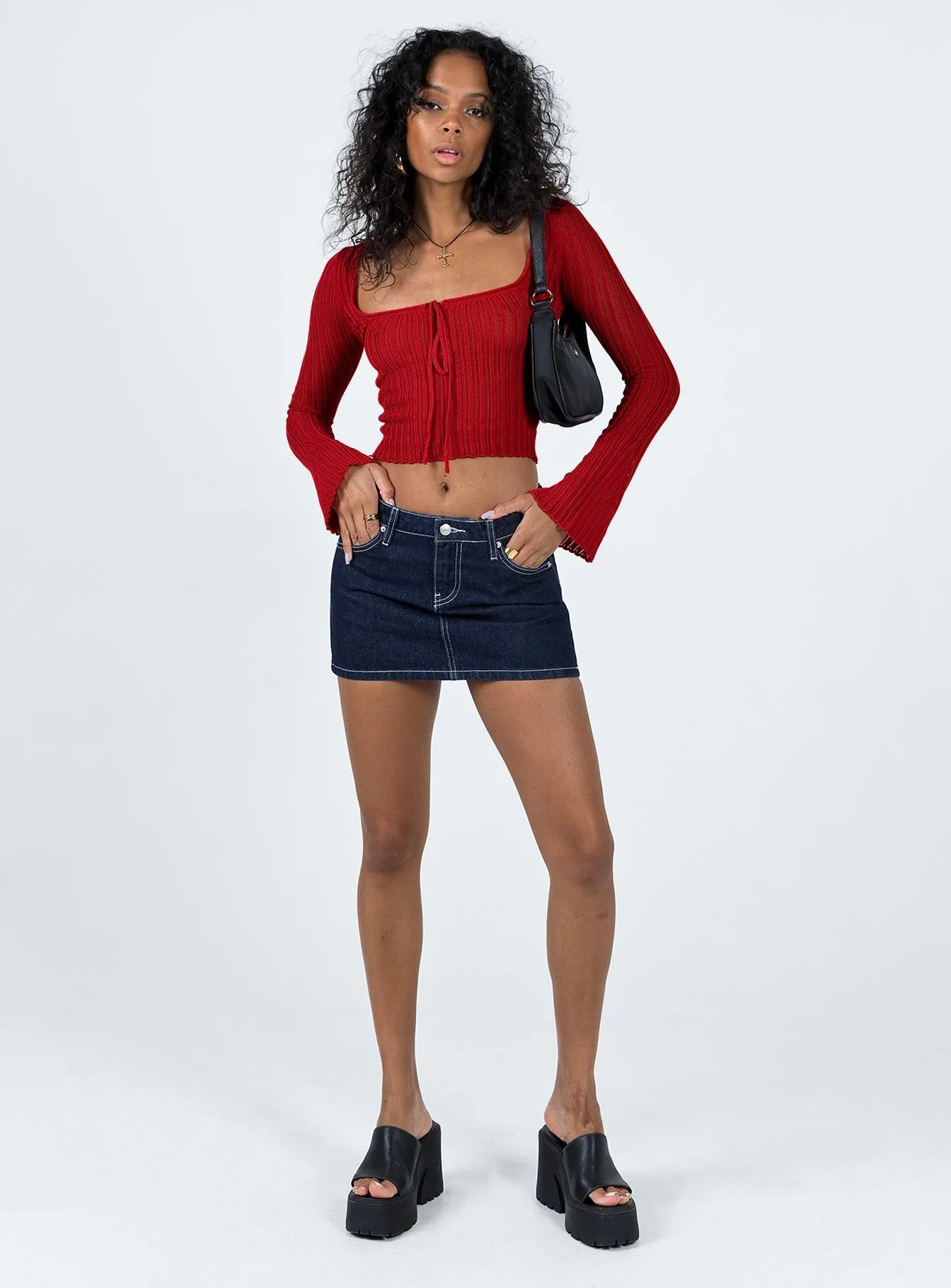 Mellow Long Sleeve Top Red