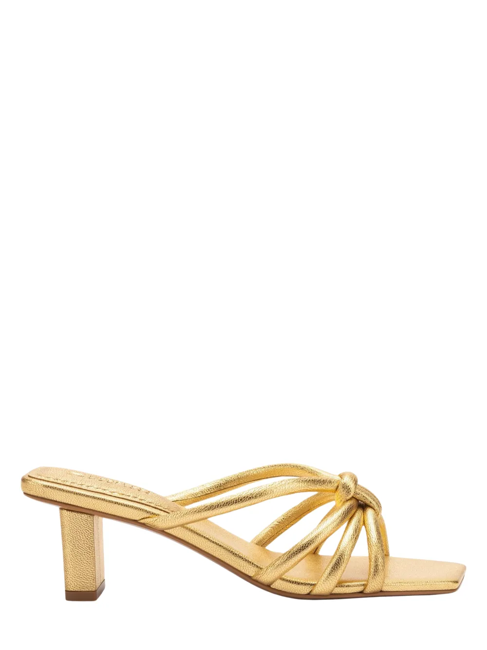 Mercedes Castillo Savanna Mid-Heel Sandal in Gold