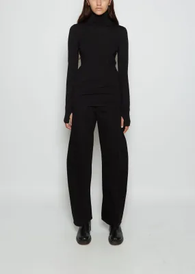 Merino Wool Turtleneck — Black