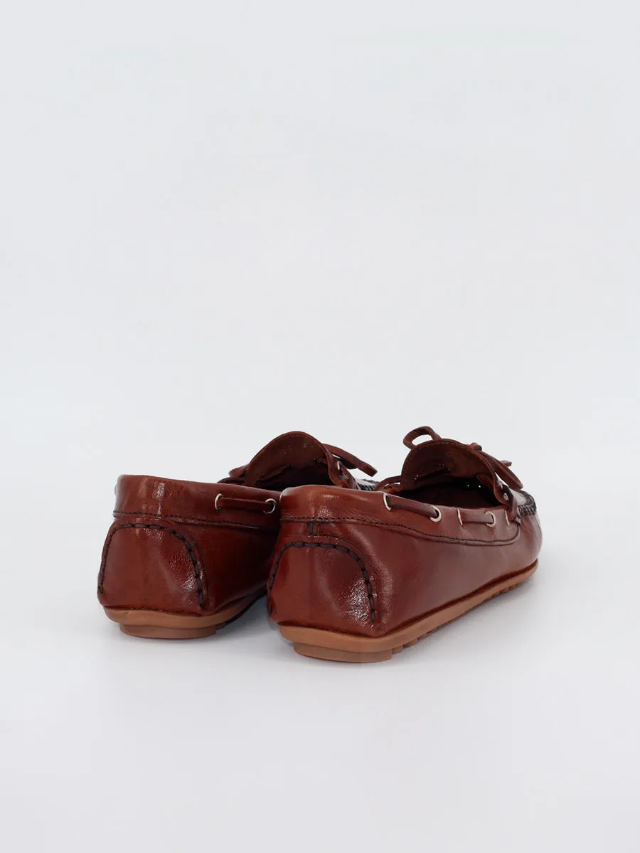 Mocasines 23 piel bufalo color marron