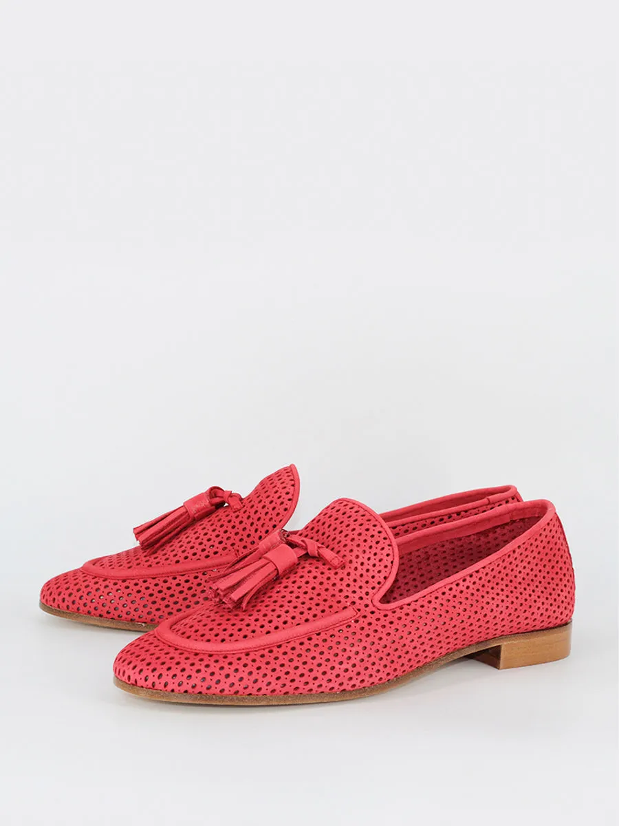 Mocasines Portovenero nobuck color rojo