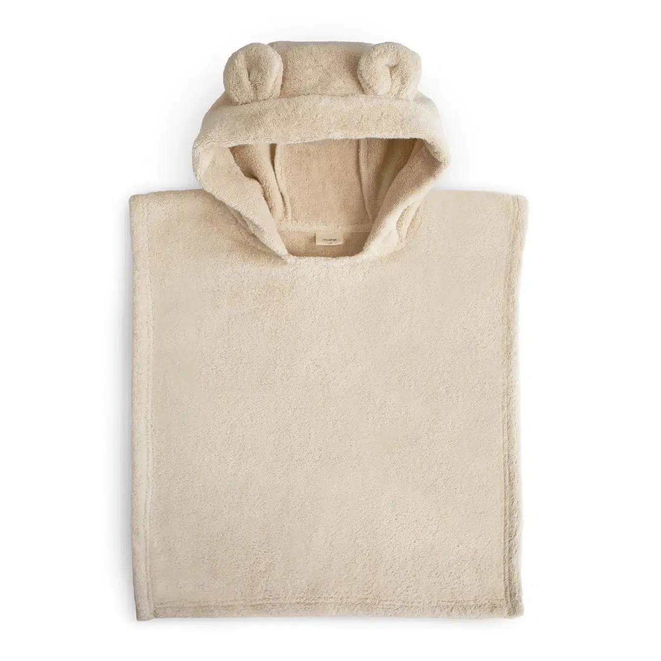 Mushie - Organic Cotton Bear Poncho Towel - Fog