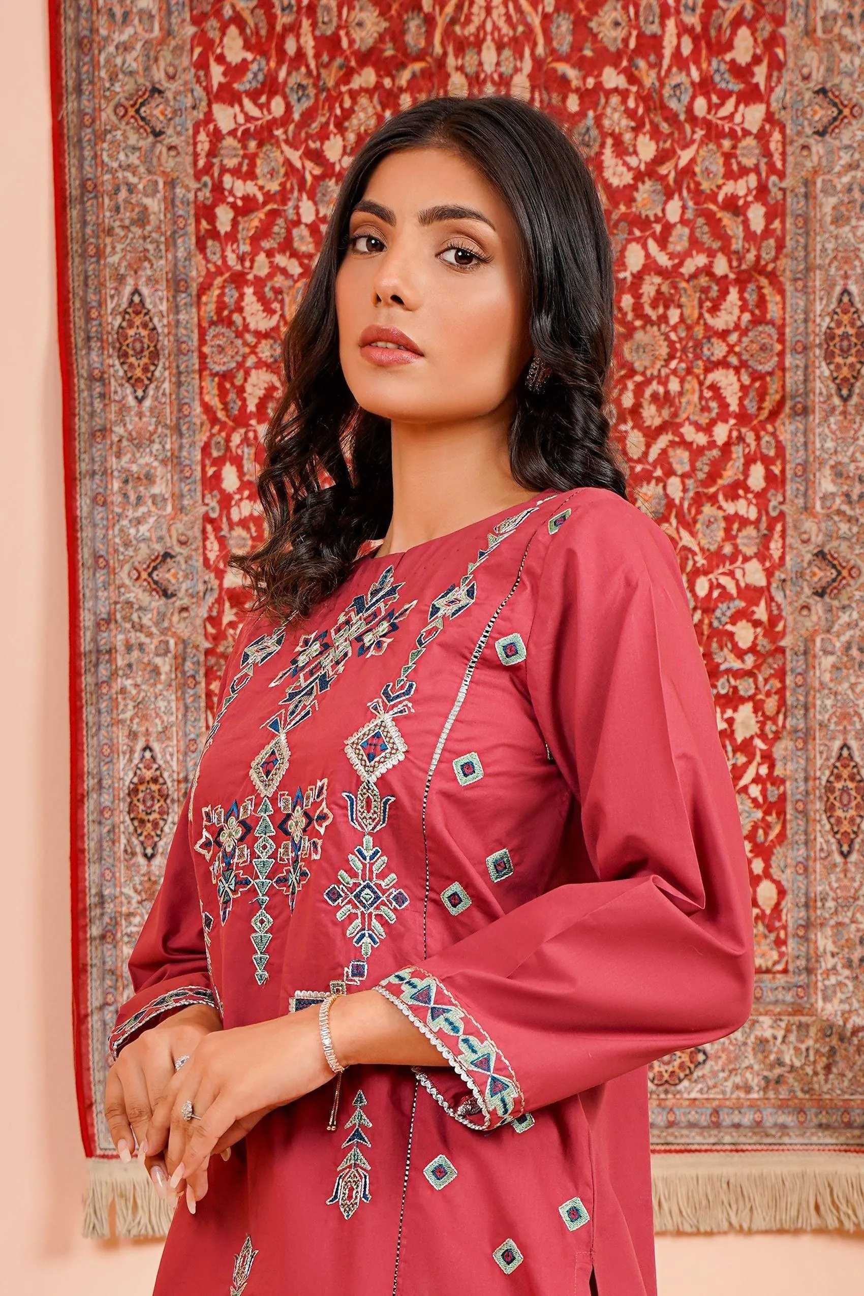 NEUTRALS EMBROIDERED KE-230565 (2PC)