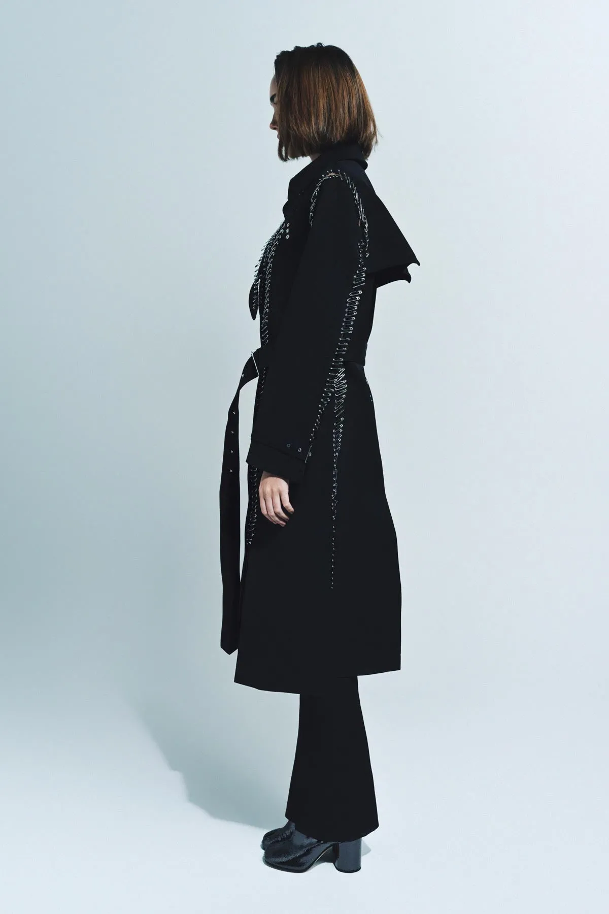 NOIR KEI NINOMIYA | WOOL SAFETY PIN COAT