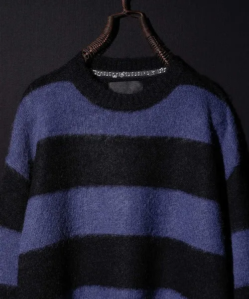 Number Nine Striped Mohair Knit Pullover