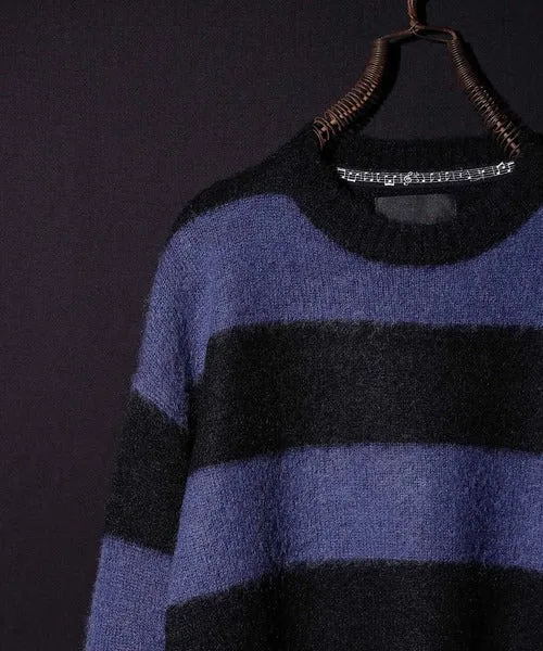 Number Nine Striped Mohair Knit Pullover