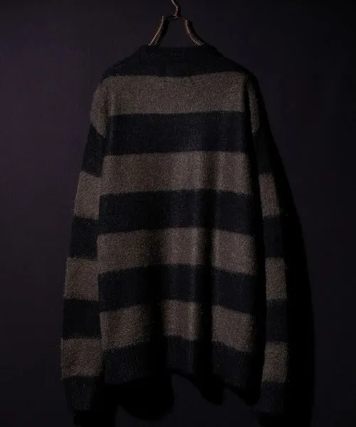 Number Nine Striped Mohair Knit Pullover