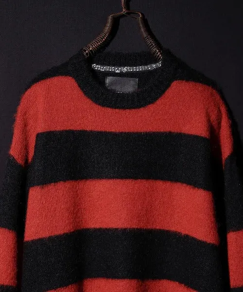 Number Nine Striped Mohair Knit Pullover