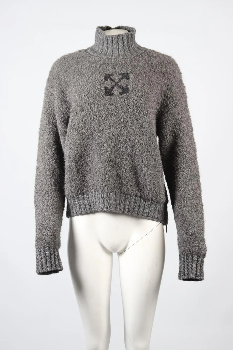 OFF-WHITE C/O VIRGIL ABLOH ALPACA BLEND TURTLENECK SWEATER SMALL