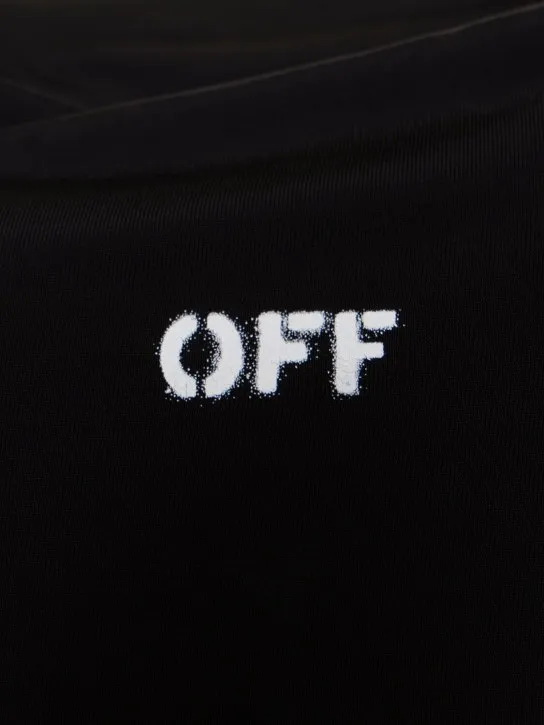 Off-White   Off logo viscose blend long sleeve top 