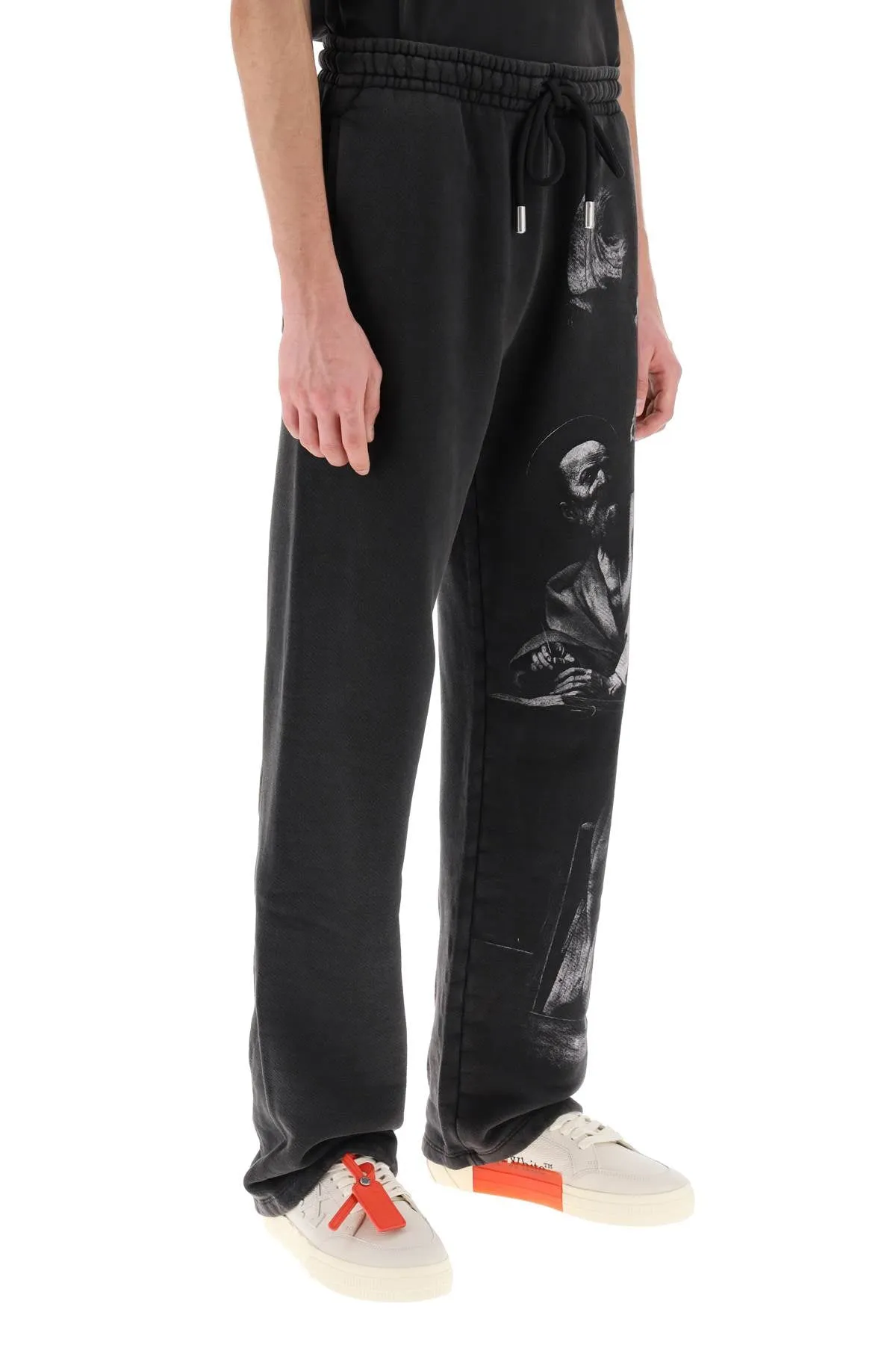 Off-white s. matthew straight joggers OMCH054C99FLE001 BLACK GREY