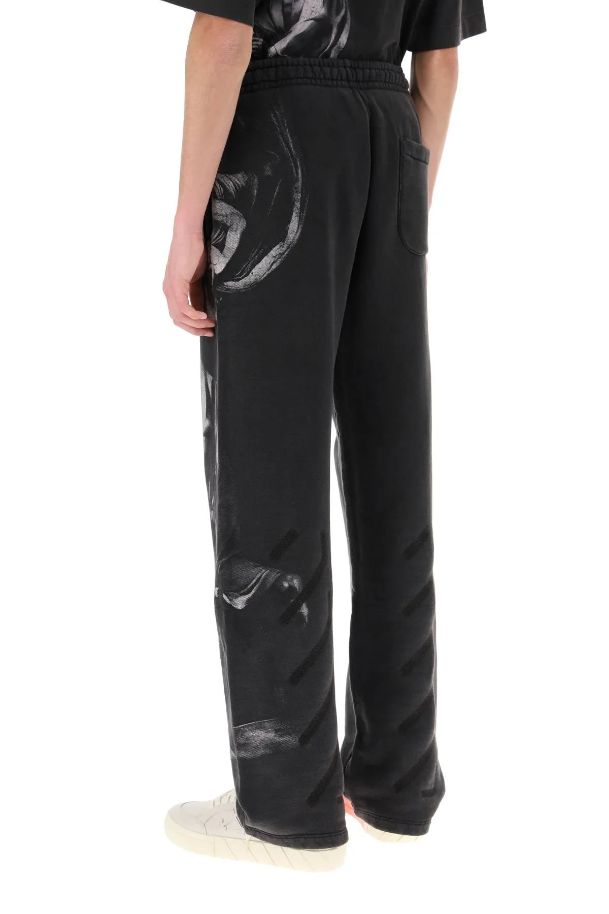 Off-white s. matthew straight joggers OMCH054C99FLE001 BLACK GREY