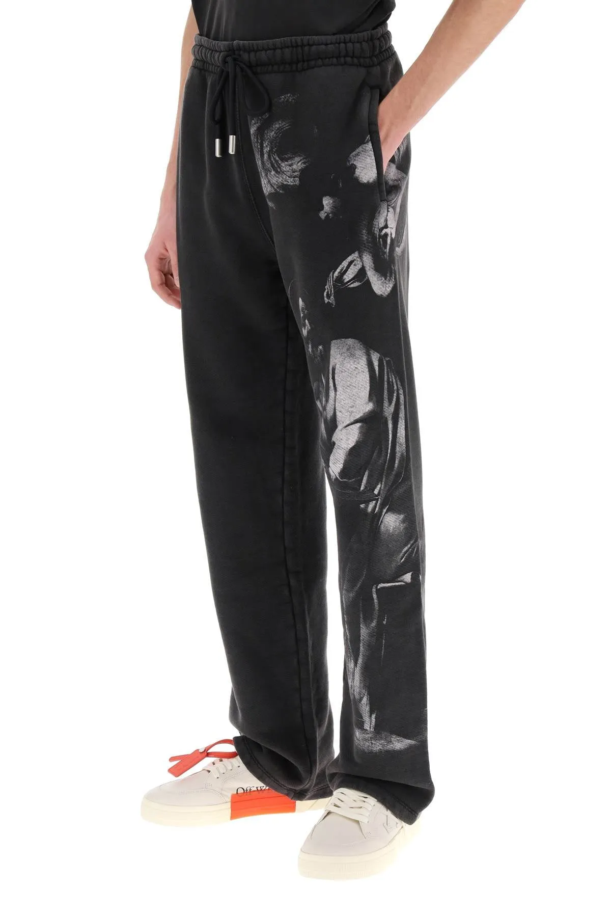 Off-white s. matthew straight joggers OMCH054C99FLE001 BLACK GREY