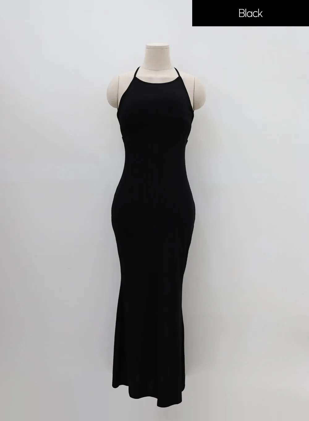 Open Back Cross Strap Maxi Dress IU11