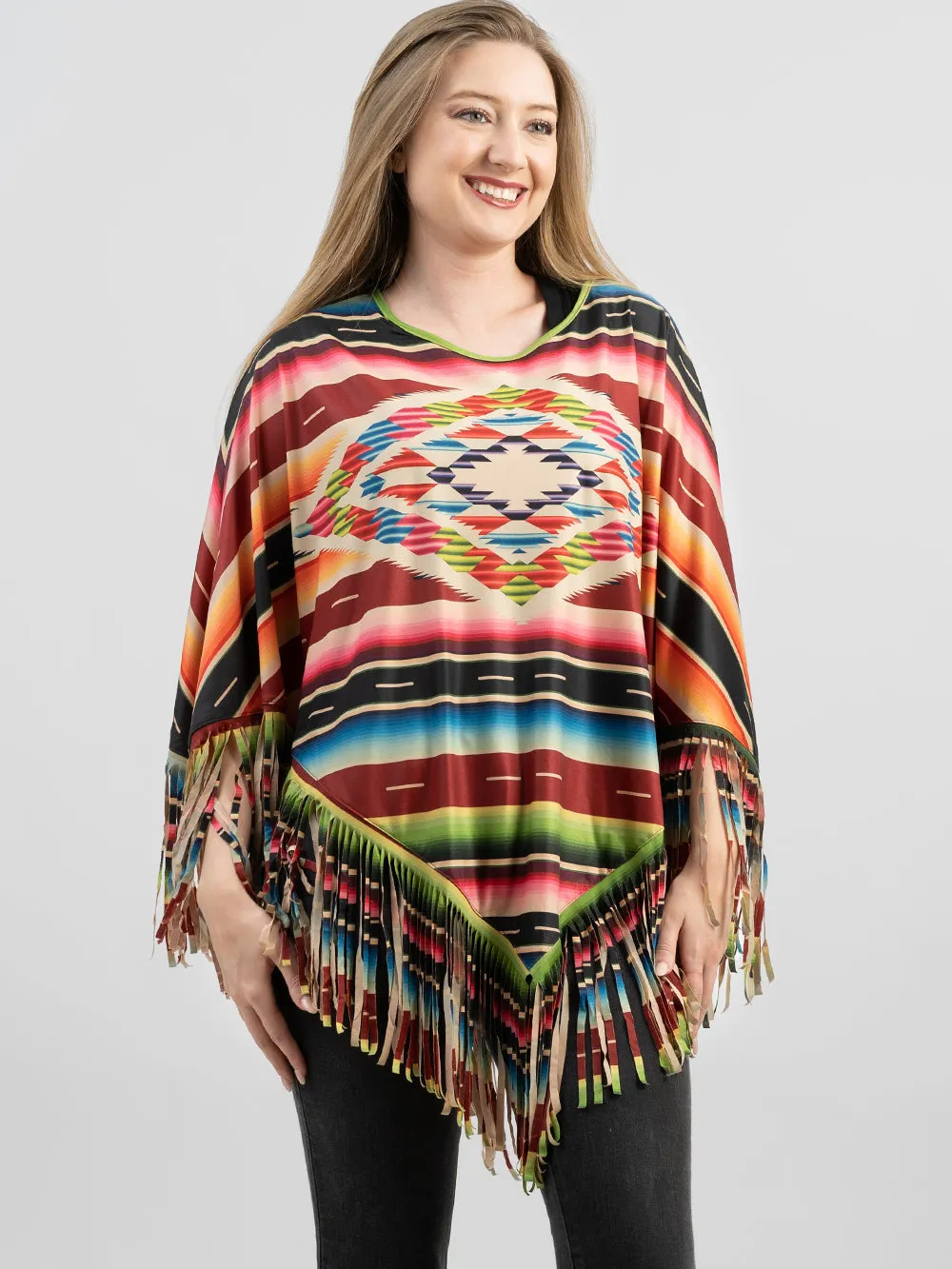 PCH-1692 Montana West Serape Collection Poncho