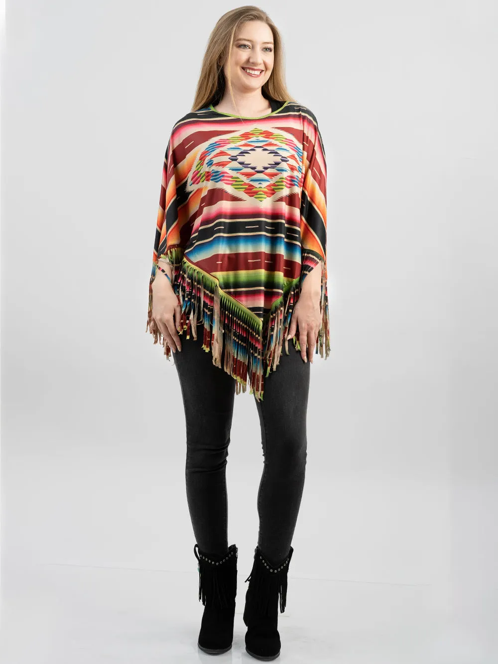 PCH-1692 Montana West Serape Collection Poncho