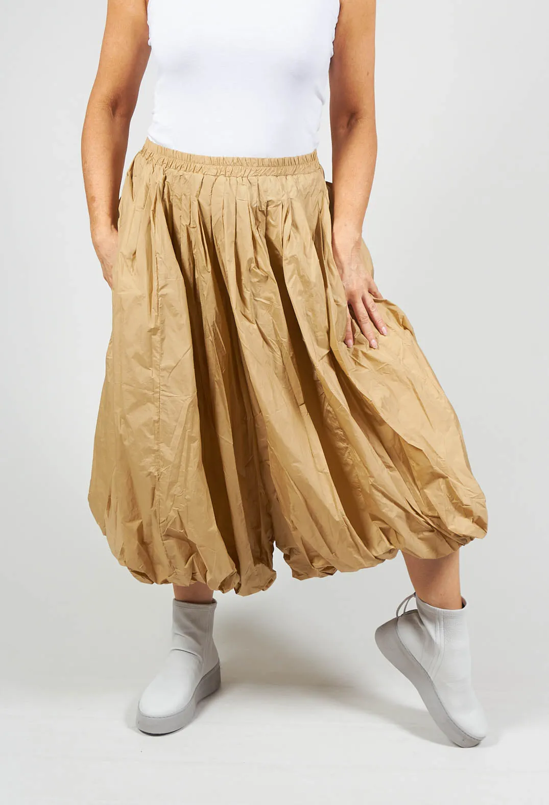 Pleated Culottes in Corn