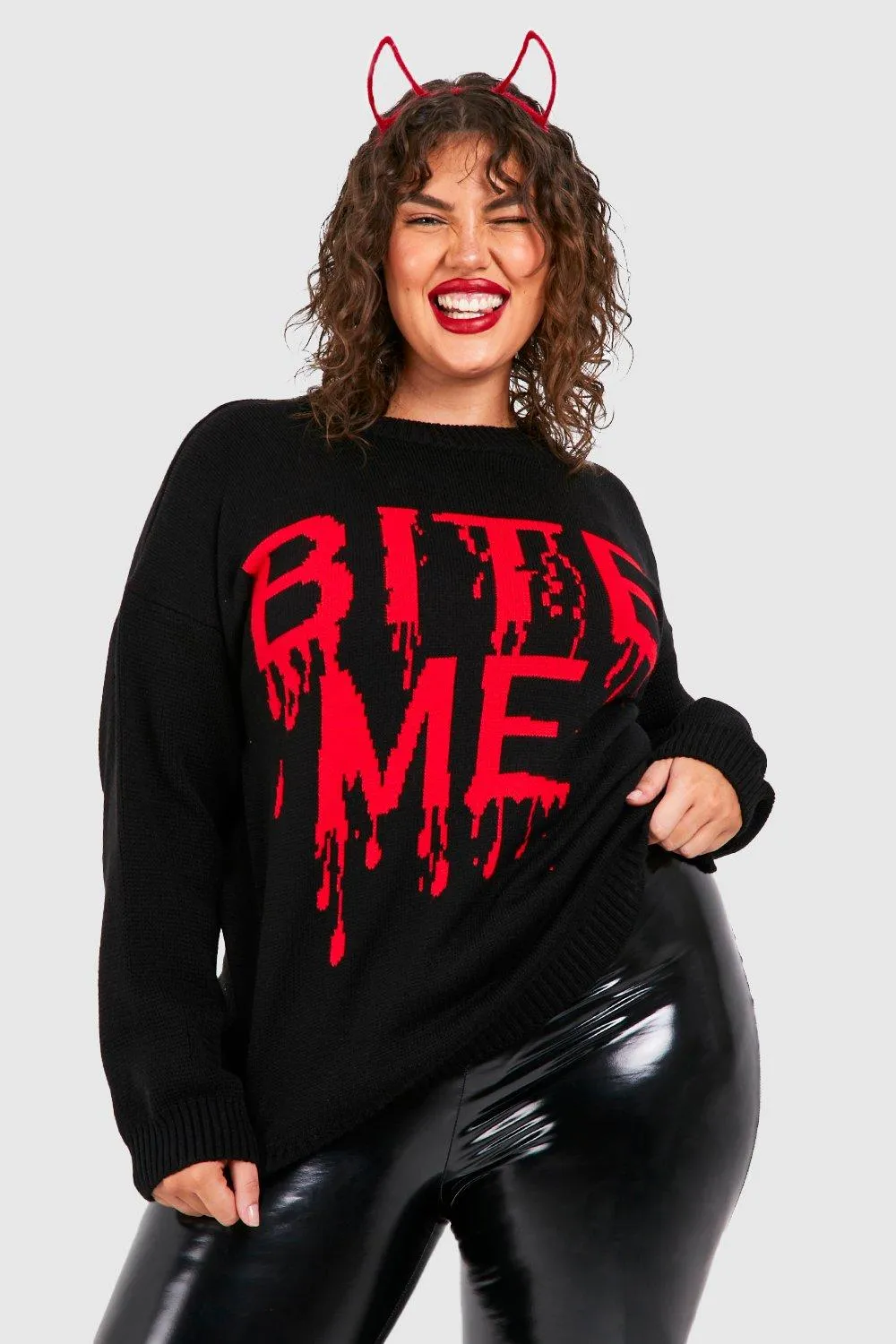 Plus Bite Me Halloween Sweater