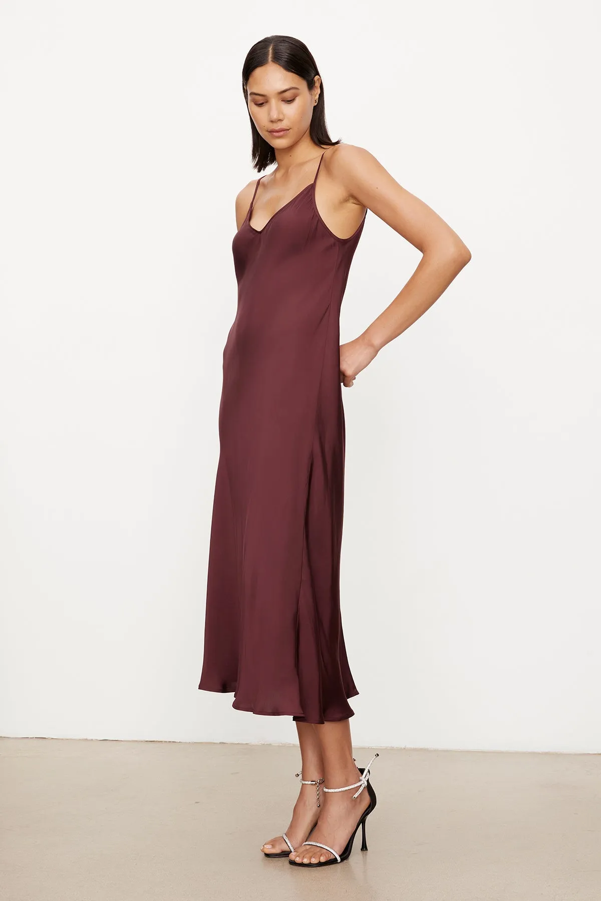 POPPY SATIN SLIP DRESS