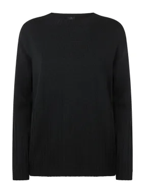 Pullover girocollo in Merino 2.0 - Nero