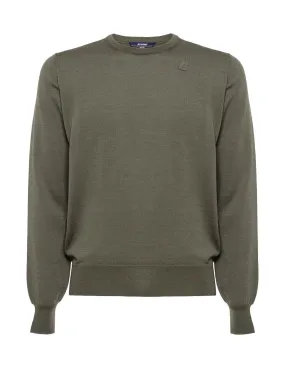 Pullover K-way uomo K6113BW Sebastien merino verde