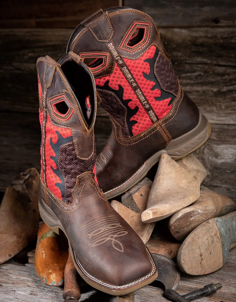 Purge Comp Toe Waterproof Red/Brown Western Work Boot DH5391