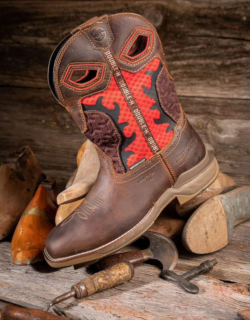 Purge Comp Toe Waterproof Red/Brown Western Work Boot DH5391