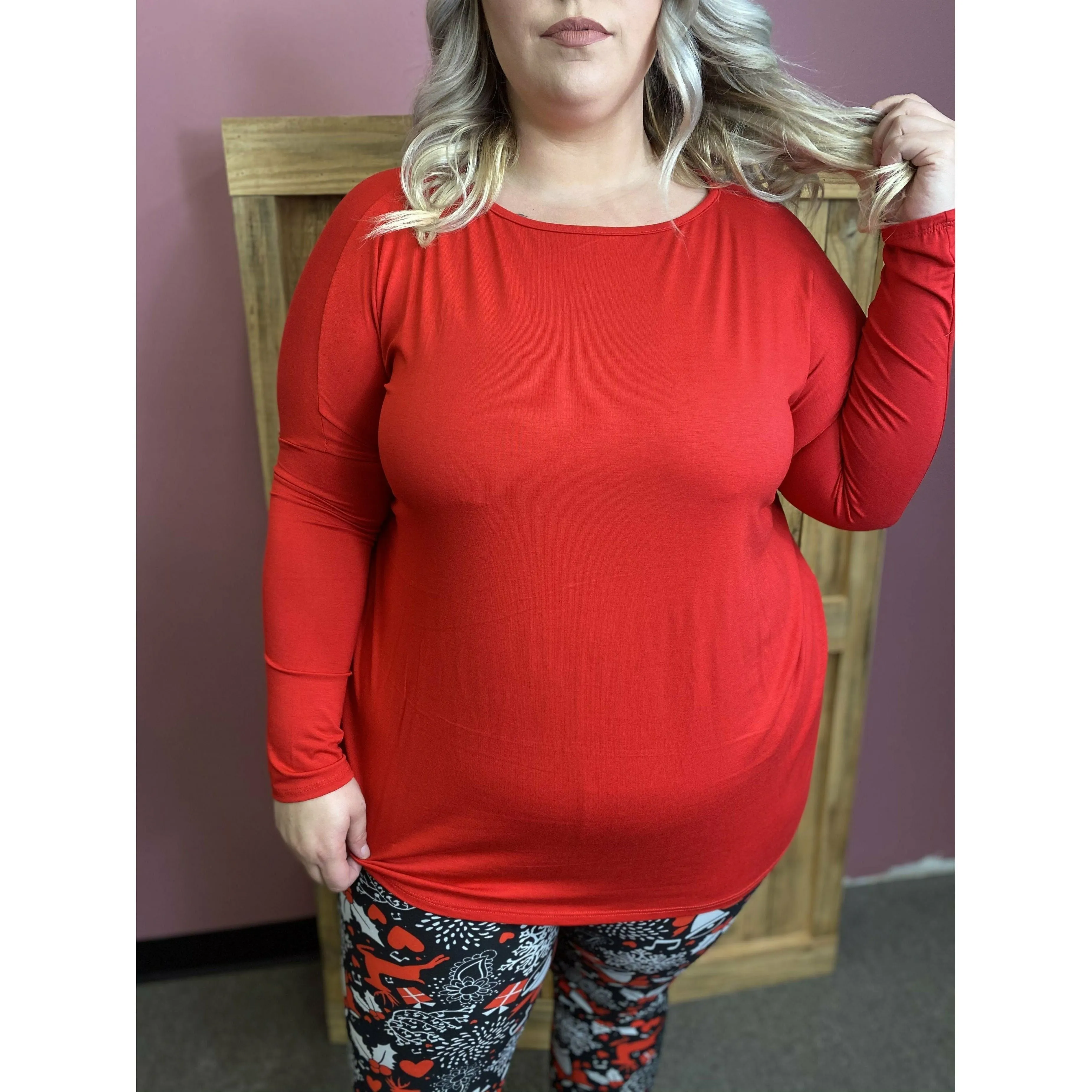 Red Piko Type Tunic