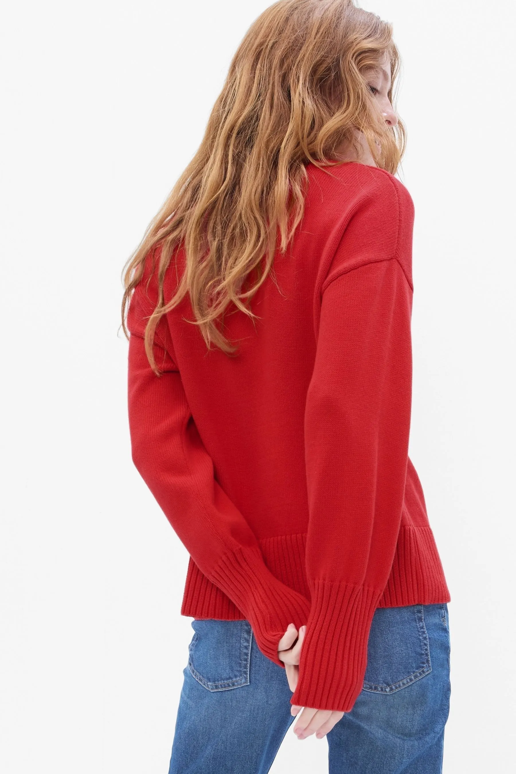 Red Turtleneck Jumper