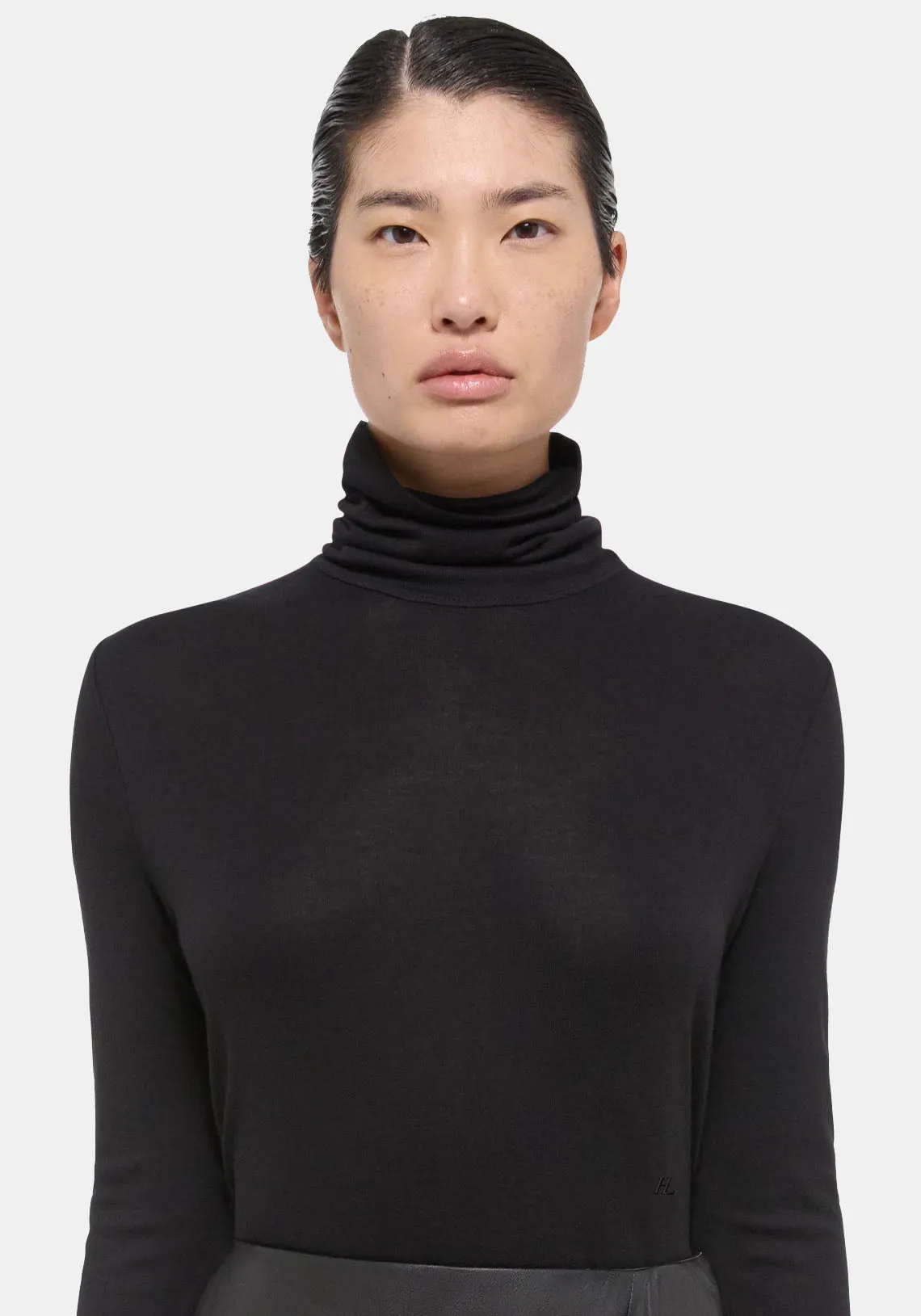 RIB TURTLENECK BLACK