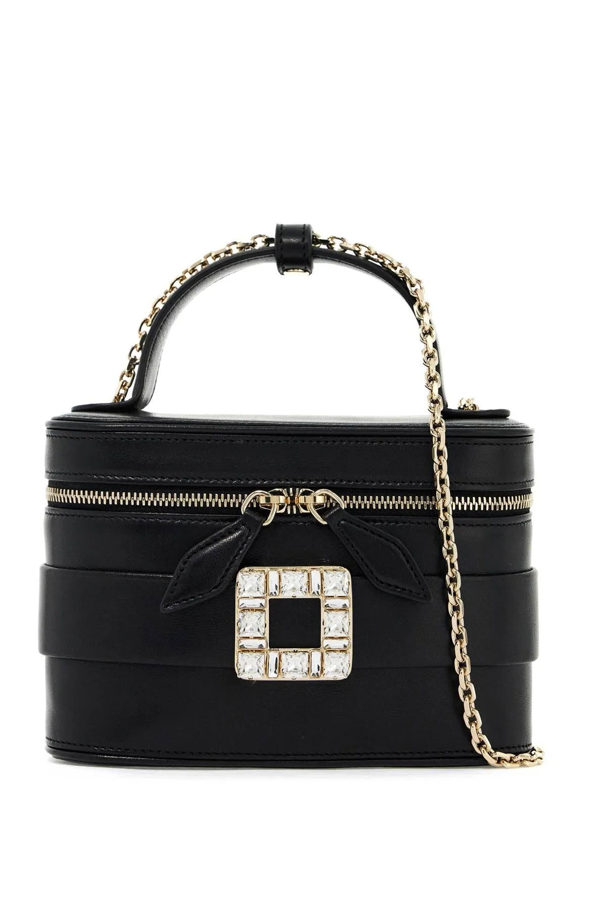 ROGER VIVIER Crystal Buckle Mini Handbag - Women's Leather Clutch