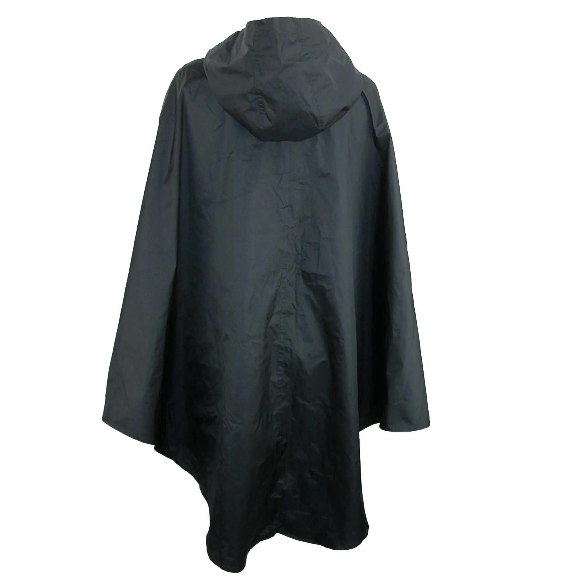 ShedRain Women's Solid Black Pouchable Poncho