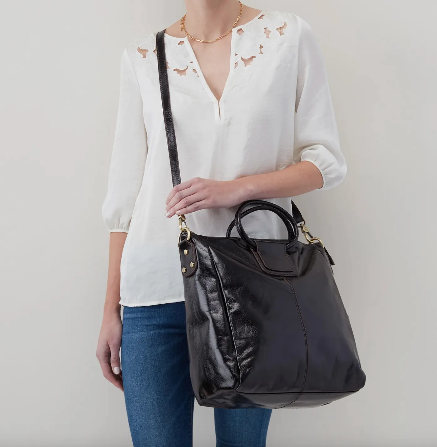 Sheila Large Satchel | Polished Leather